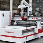 CNC router makinesi ahşap malzeme üzerinde kesim işlemi yapıyor